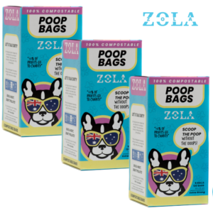 3x Zola Zola Dog poop bag Boxs, including 360 Compostable dog poo bags